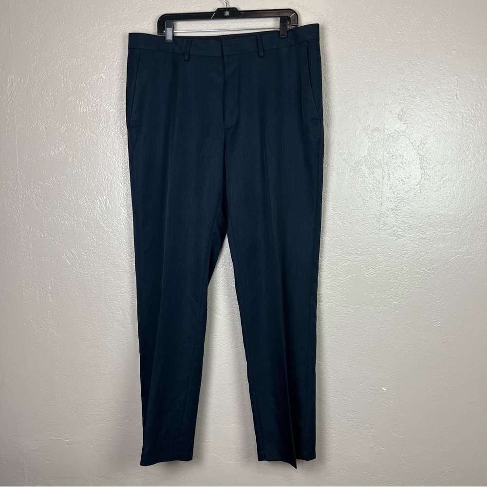 5/$30 Haggar clothing men tailored fit men‎ navy blue pants size 38X32 - Picture 12 of 15